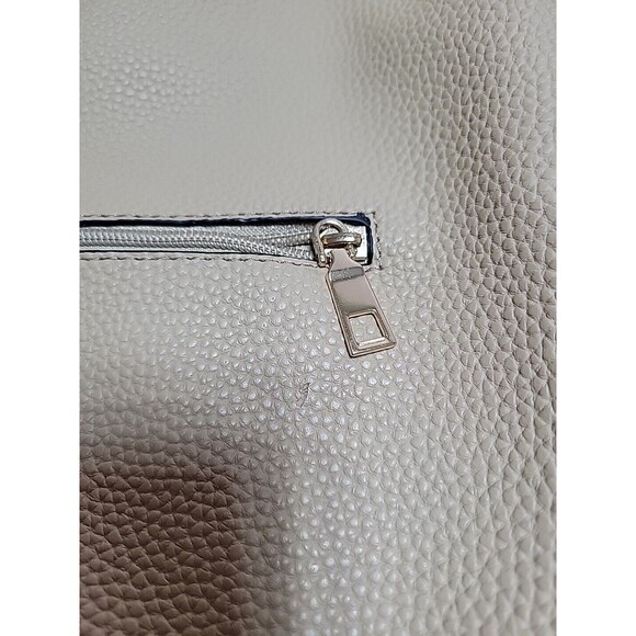 Tan Faux Leather Purse‎ Hand Bag Tote Gold Trim - Picture 5 of 5